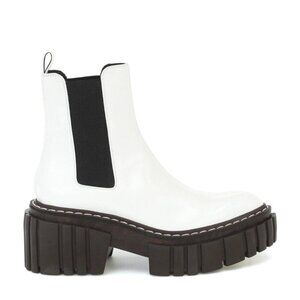 Stella McCartney Emilie Platform Chelsea Boots 36 1/2 US 6.5 Womens White $975